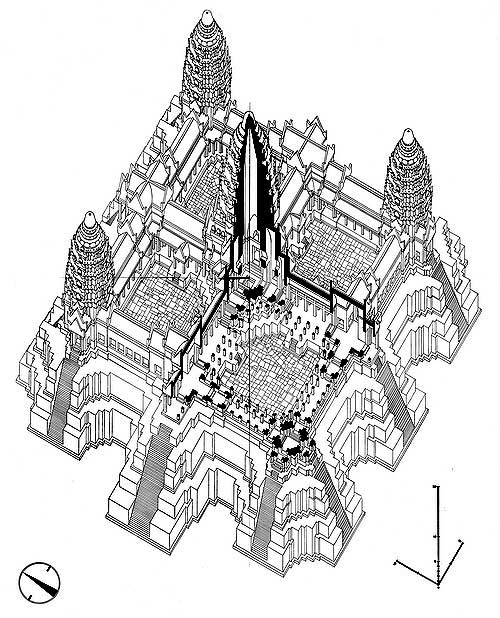 Angkor wat nafilyan central shrine blueprint